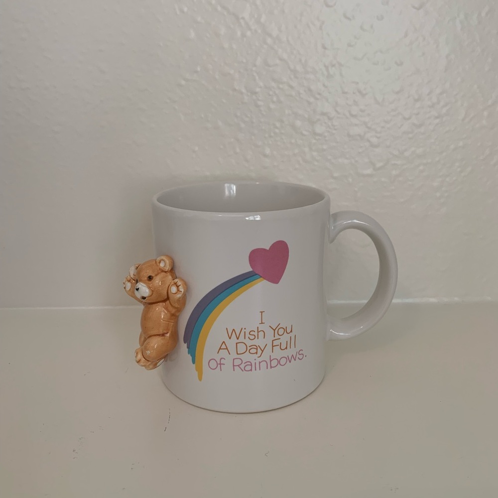 Vintage 80s Teddy Bear Porcelain Mug